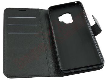Black Litchi Texture Horizontal Flip Leather Case with Magnetic Buckle & Holder & Card Slots & Wallet for Samsung Galaxy S9, G960F